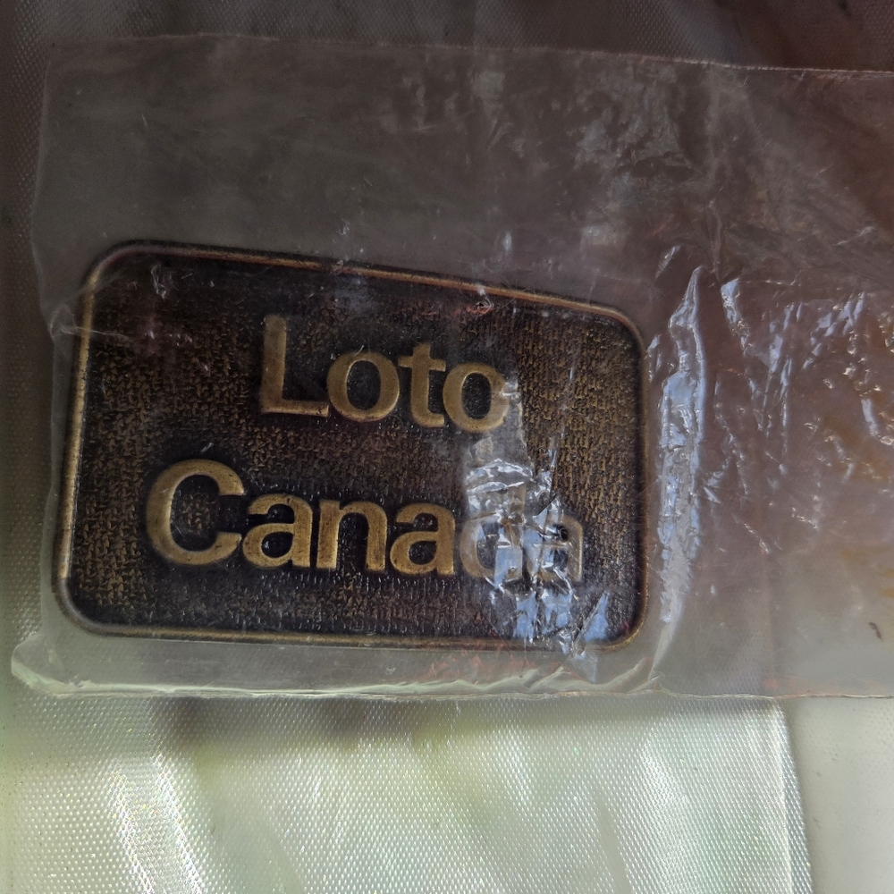 Vintage Historical Belt Buckle - Loto Canada Lotto History